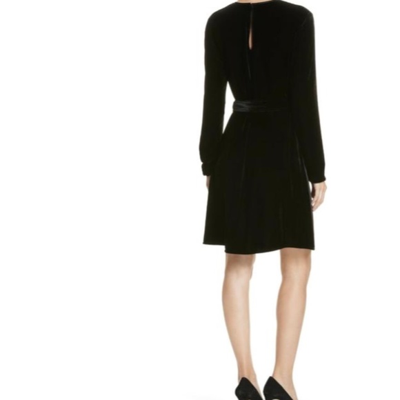 Theory Body Con Wide V-Neck Stretchy Deep Navy - Picture 7 of 9